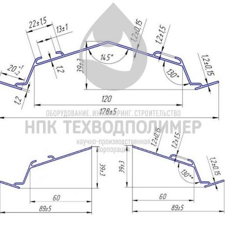Тонкослойные модули 41.51 основной и торцевые профили Тонкослойные модули 41.51 основной и торцевые профили