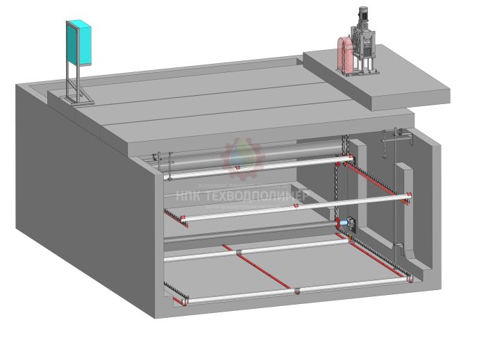 AMUR-30,5-6,0-2,0.00.00.000 Скребковый механизм для секции отстойника (4)