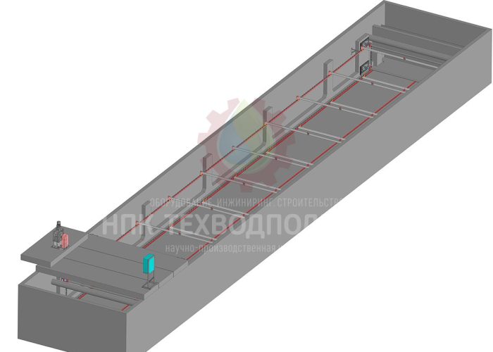 AMUR-30,5-6,0-2,0.00.00.000 Скребковый механизм для секции отстойника