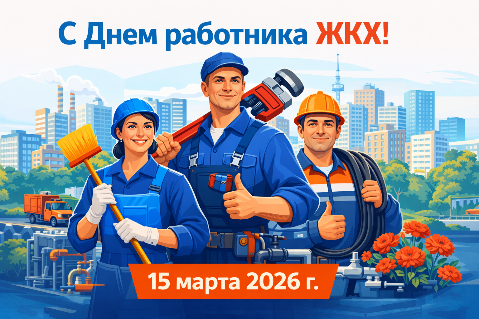 Работников жилищно-коммунального хозяйства с профессиональным праздником!